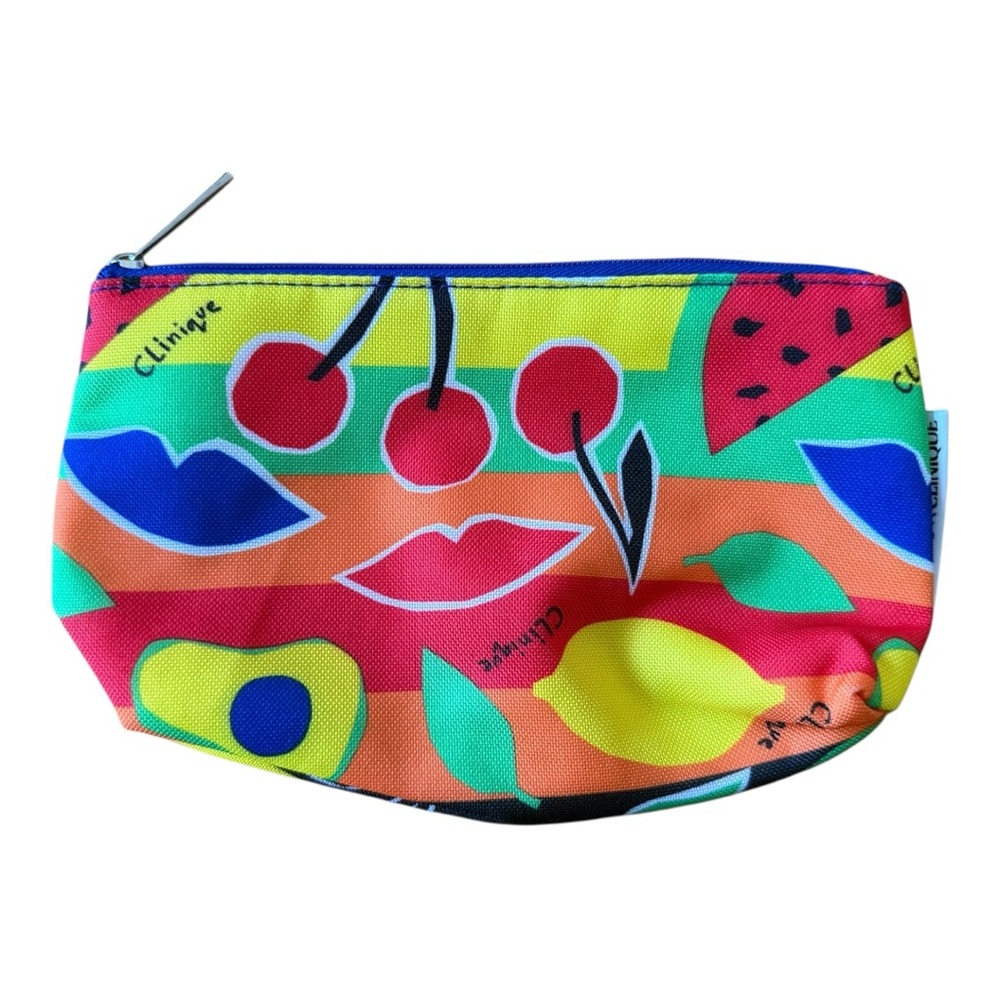 Donald Robinson x Clinique Multicolor Fruit Design Pouch, Cosmetic Bag, Makeup